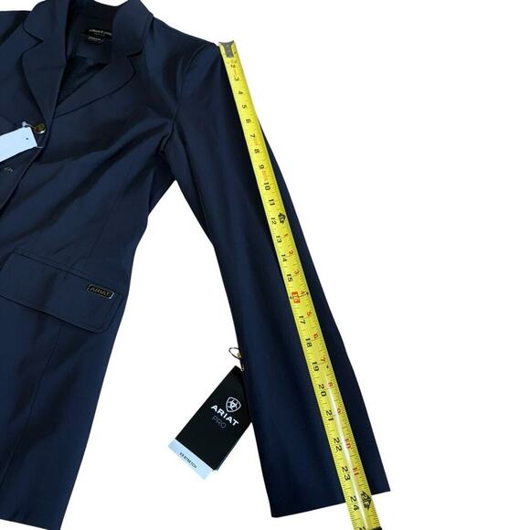 Ariat Pro Series Women's Bronte Show Coat Blazer US 8R Black Oldmoney Equestrian - Picture 14 of 16